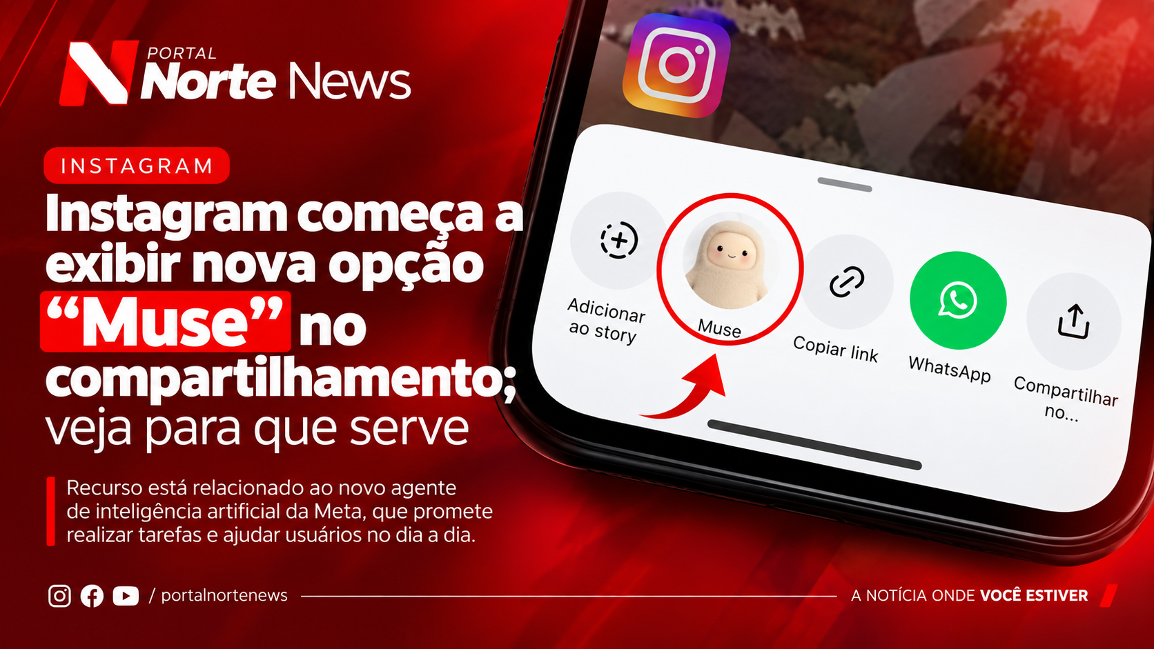 Instagram começa a exibir nova opção “Muse” no compartilhamento; veja para que serve