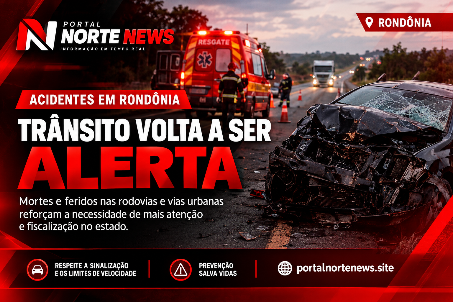 Acidentes em Rondônia acendem alerta após mortes e feridos nas rodovias e vias urbanas